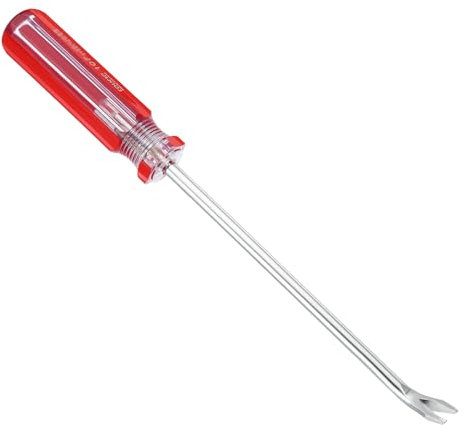 PATIKIL Upholstery Staple Remover, 6 V Curved Construction Staple Puller Staple Nail Tack Tool for Furniture Wooden Floor Photo Frame, Red