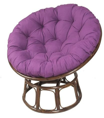 Generico Cuscino ovale per sedia, cuscino per sedia a dondolo da giardino con imbottitura in cotone PP, adatto a tutti i tipi di cuscini per sedie da interno ed esterno (Viola, 60x60cm)