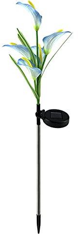 Lampe solaire blanche rose LED paysage lumières rose décoration jardin lampes de pelouse simulation nuit extérieur Saint-Valentin cadeaux-5_Calla_Lilies_China