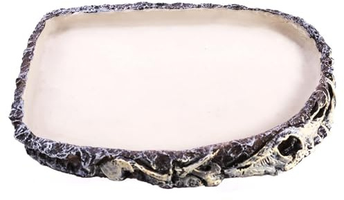 Tfwadmx Reptile Water Bowl, Reptile Feeding Dish, Bearded Dragon Water Dish, Turtle Feeding Bowl for Tortoises, Snakes, Lizards, Geckos, Chameleons