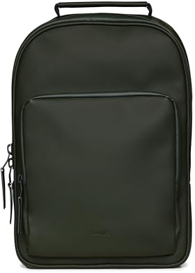 RAINS Book Daypack, Backpack, Laptop Bag, Waterproof, 2 Year Warranty, Green, Regular, Minimalistic