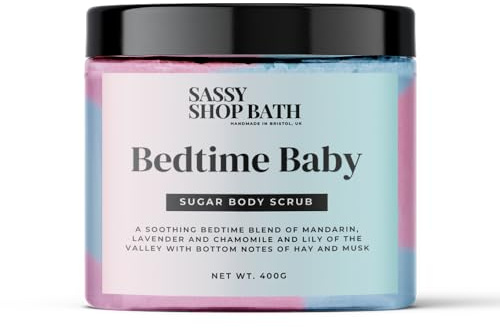Sassy Scents Bedtime Baby Sugar Body Scrub | Exfoliating + Hydrating | Soft Smooth Skin | 400g