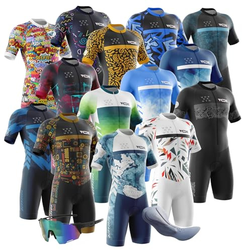 Men's Cycling Skinsuit,Triathlon Suit Men Trisuit for Swimming,Men's Cycling Skinsuit (Typ-7,L)