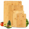 Holzapfel® Schneidebrett Holz - Holzbretter im 4er-Set [INKL. Hygiene- Anleitung + veganem Kochbuch] - Schneidebrett Set für die Küche - antibakteriell Bundle Geschenksets verpackt Geschenkfertig