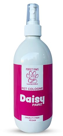 Perfect Pawz Pet Cologne - Dog Perfume with Fresh Scent & Long-Lasting Perfume - Cruelty-Free, Vegan, Aloe Vera Infused Dog Deodorant Removes Bad Odours - Gentle & Safe for Pets - Daisy Pawz - 500 ml