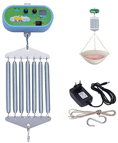 ACROSSPART Federwiege Controller 20kg Motor Schwingfeder mit Timer-Funktion und Einstellbare Musiklautstärke Babyschaukel Elektrisch Automatisch Schwingfeder Federwiege
