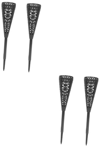 IMIKEYA 4piezas Jarrones De Cementerio Diseño Hollow Cone para Flores Soporte Estable Resistente Decoración De Jardín