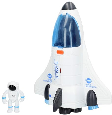 ColorBaby Speed & Go Space Transbordador Espacial, Juguete eléctrico con Luces y Sonidos, 3 Pilas Incluidas, Cabina con Apertura Manual, Incluye Figura de Astronauta, Recomendado +3 años (41322)
