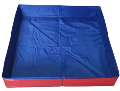 Polca per cani in PVC - vasca per ovanitura a piegatura quadrata, bacino da bagno anti -slip non gonfiabile | Cucciolo di paddling Splash Play, stazione d'acqua per esterni per giardino di casa, strum