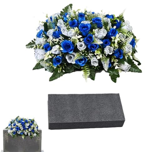 Shaersu Fiori Da Cimitero | Addobbi Resistenti UV Realistici Da Esterno,Decorazioni Cimiteriali Con Fiori Finti - per uso esterno, tombe, corone funebri, giardino, cortile, patio, portico, feste e
