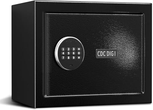 SINZUX Caja Fuerte Lujo 34L Doble Compartimento con Teclado Digital, Aalta Seguridad con Alarma, Para Hogar/Oficina/Hotel. Protege joyas, Efectivo, Armas y Otros Bienes. Incluye llave