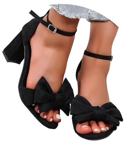 Sandalo da Donna a Bocca di Pesce con Tacco Alto Scarpe Estive Classiche ed Eleganti Fibbie Aperte in Punta Estate Sandali con Decollete Tacchi Heels Leggero