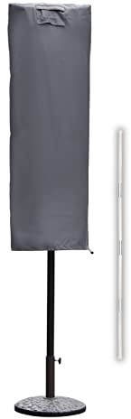 Sekey Funda para sombrilla, Sombrilla de doble told, 100% poliéster,Gris
