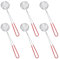 Colador de 6 piezas de acero inoxidable, utensilios de cocina finos, cucharas para picar perlas, colador de cocina, colador con asa, colador de cocina, colador de malla fina