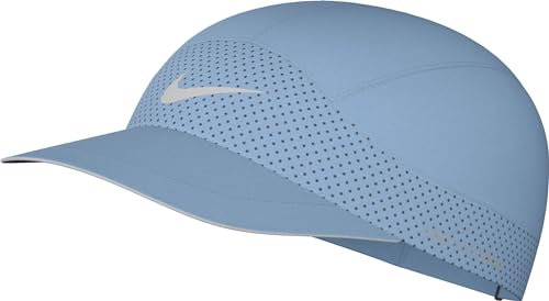 Nike Dri-Fit ADV Fly Cap Mit Unstrukturiertem Und Reflektierendem Design, Aquarius Blue/Anthracite/Reflective Silv, FB5681-407, M/L