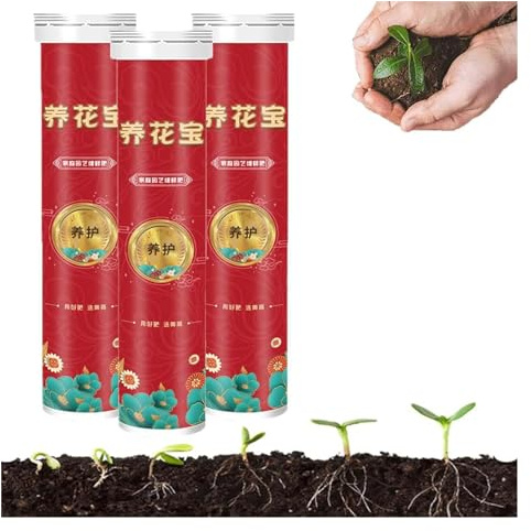 Universal Slow-Release Organic Fertilizer, Home Gardening Universal Organic Fertilize Tabs, Home Gardening Universal Slow-Release Tablet Organic Fertilizer, Bone Meal Fertilizer Organic (Red*3)