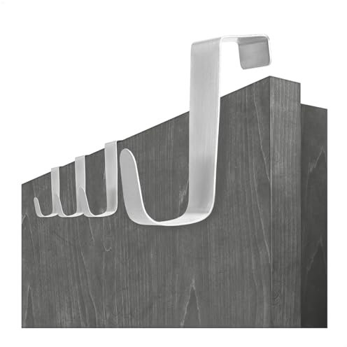 Robin Goods® 4X Ganci per Porte in Acciaio Inossidabile - Ganci Appendiabiti per Porte di camere e armadi - Ganci Appendiabiti per appenderli Senza forare - Porta Asciugamani e Giacche in Metallo