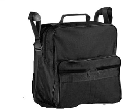 LDLAXM rullstolsväska 1 PSC stor mobilitet skoter rullstol multifunktionell shoppingväska stor vattentät armstöd förvaring handikappstöd bärväska ryggsäck för rullstol, rullator (svart)