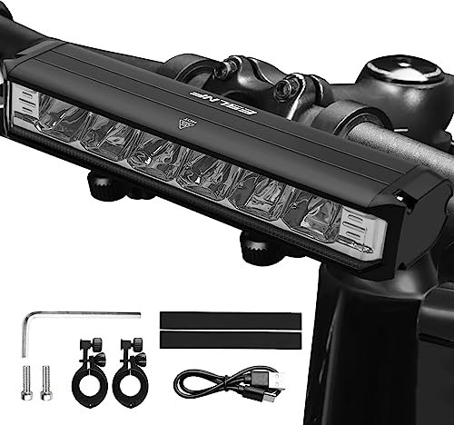 Super Bright 6LED Rechargeable Bike Lights, 180° Ultra-Wide Lighting Bicycle Lights, 1800 Lumens Long Running Time Bike Headlight, 5 Modes & IPX5 Waterproof for Mountain and Road Cycling