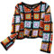Blogiiup Haut Crochet, plaques de Crochet en Tricot pour Les Femmes, Bouton à Manches Longues en V Calle de Cardigan cuivre cuivre en Couverture de Couverture Florale, Pull Floral