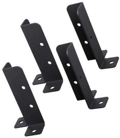 TOGEVAL 4pezzi Staffe di Fissaggio per Pali in Legno Base Ancoraggio per Recinzione Supporto in Ferro Resistente per Ringhiera Terrazza e Gazebo Design Compatto Ed Elegante