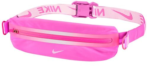 Nike Slim Waistpack 4.0 Laufgürtel Running Bauchtasche Jogging Gürtel für Smartphone Schlüssel Training Fitness Laufzubehör, Playful Pink/Hyper Pink/White, One Size