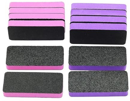5 pezzi di blocco lucidante in sabbia nera, lima for unghie in spugna professionale, carta vetrata nera, strumenti for manicure e pedicure, levigatura e nail art.(Pink)