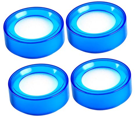 ULTECHNOVO 4 pièces Éponge Doigt Hydratante pour Comptage Transparent Bleu Humidificateur de Doigt pour Manipulation de Bureau et Banque