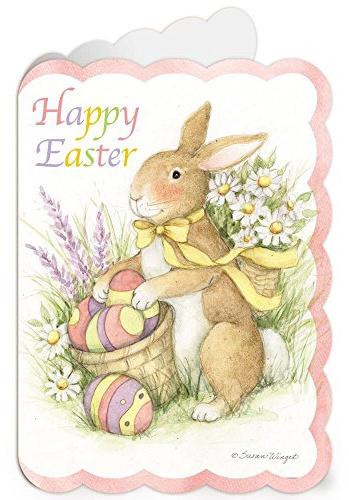 Current Deluxe Die Cut Easter Bunny Greeting Cards - Set of 8, 5 x 7 Inches, Envelopes Included, Inspiring Messages, Great for Announcements, Holiday Notes