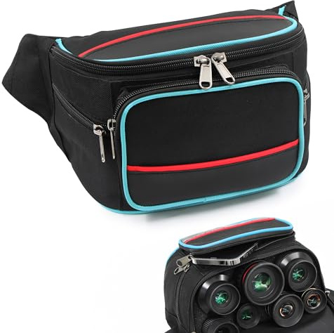 Astromania Multipurpose Telescope Bag, Telescope Accessory Bumbag for 1.25 & 2 Inch Eyepiece, Portable Padded Storage & Carrying Case and Bag for Telescope Eyepiece Set with Adjustable Shoulder Strap