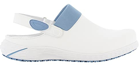 SAFETY JOGGER Safety Clogs for Women 36 EU - DANY - Lightweight Comfortable Velcro Work Shoe, Ideal for Nurses, Kitchen or Indoor, Non Slip and Shock Absorbing, Oxypas, Blue