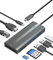 8 in 1 USB Hub, Aluminium USB C Dockingstation mit 4K 60Hz HDMI,100W Power Delivery,3 USB-A 3.0,SD/TF Kartenleser,1000M Gigabit Ethernet RJ45,USB hub für MacBook Pro/Air, Laptop und mehr Typ-C-Geräte