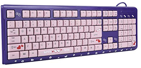 Sanrio Tangentbord Rosa Tangentbord Tangentbord Usb Kabelansluten Ultratunn Söt Tecknad För Hemmakontoret Bärbar Dator Universal (Lila Rosa)