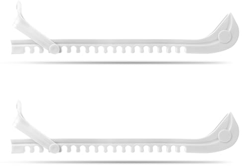 NQEUEPN 1 Paar Verstellbar Schlittschuh-Schutz, Schlittschuh Kufenschutz für Eishockey und Eiskunstlauf Eislaufen Kufenschutz für Kinder Erwachsene Jugendliche Frauen Männer (Weiß)