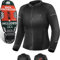 SHIMA X-MESH Motorrad Jacke Damen mit Protektoren AIRFORCE Rückenprotektor Motorradjacke Sommer Mesh Belüftet Textiljacke Schutzjacken Protektorenjacke Luftige (Frauen, Schwarz, XS)