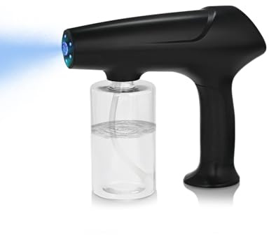 Hovinke Bottiglia spray da barbiere con luce blu, nebulizzatore elettrostatico ricaricabile, nebulizzatore nano per stilisti, barbieri e uso domestico