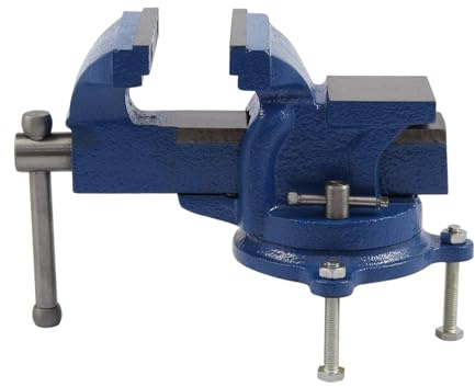 CROWNSHOP Bench Vice for Workbench Bench Vise with 360 Degrees Swiveling