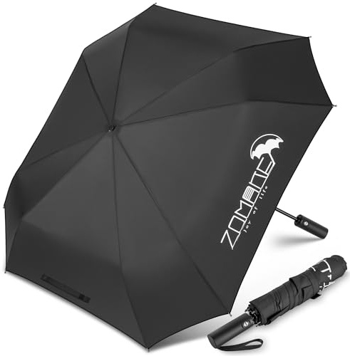 ZOMAKE Golf Umbrella Windproof and Rainproof 54in, Compact Large Umbrella, Big Folding Golfing Brolly Windproof Strong Unbreakable for Men Women (Black)