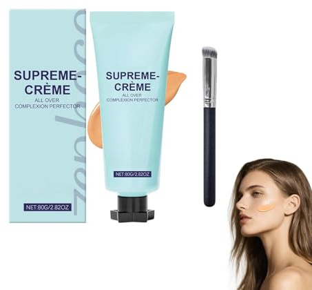 Super Cream All-Over Perfector, hydratiserande concealer & CC Foundation, svettbeständig och vattentät – långvarig, nötningsbeständig hudutjämning – 80 g (medelstora hudtoner)