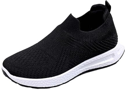 Chaussures De Marche Femme Ete en Maille Chaussure De Marche Légères Respirantes Sneaker À Plateforme Orthopédique sans Lacets Confort Chic Antidérapante Basket Running Tennis Gym Jogging