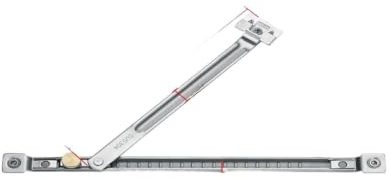 Fönsterstopp i rostfritt stål 10-12 tum 135 graders låsning | Borrfri fönsterstopp for båge och skjutfönster, 304 stål(10inch)