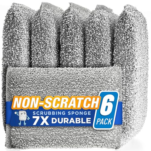 SPONGENATOR Kitchen Sponges for Dishes, Scouring Pads Non Scratch Scrubbers