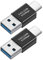 leizhan Adaptador Tipo-C Macho a USB 3.0 Macho, Convertidor OTG USB A Macho a USB-C Macho para PC, Notebook, MacBook Air Pro, Galaxy, Huawei, Tablet (2 Pack)