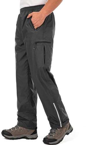 Jogwits Pantalon Pluie Homme Imperméable Imperméable et Coupe-Vent Pantalon pour La Pêche, Le Golf, La Moto, Le Cyclisme