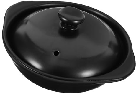 PRETYZOOM Pentola per Stufato in Ceramica Liscia da 0 8 L Coperchio per Pentola da Cucina Casalinga per Brasare Il Pollo