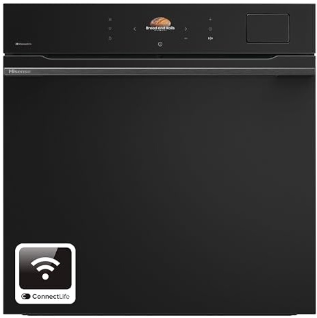 Hisense Electric Single Oven, 59.5 x 59.5 x 56.4 cm, A+ Energy Rating, 26 Programmes, Pyrolytic Self-Cleaning, Black