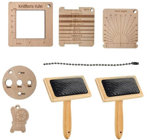 Aboiled Carding Brushes for Wool Hand Carding Wool Brushes Sturdy Yarn Brush Wool Blending Board for Puppy Cat Kitten