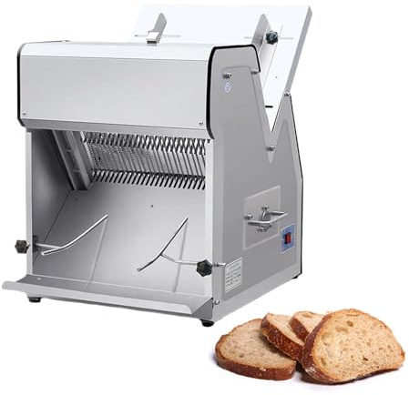 WEIMILOR Rebanadora de Pan Profesional Comercial - Cortadora eléctrica de 31 rebanadas para panaderías y Pan casero con Control de Grosor de 12 mm