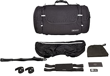 DEEMEED Motorrad Hecktasche, Sissy Bar Tasche, Rollenform, aus wasserdichtem Cordura, 35 Liter Fassungsvermögen + zusätzlicher Regenschutz inklusive (Cordura, M (35 L))