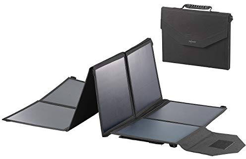 revolt Faltpanel: Mobiles, faltbares Solarpanel, 8 monokristalline Solarzellen, 100 Watt (Solarpanel faltbar mit Laderegler, Solarzellen klappbar, wasserdichte Taschen)